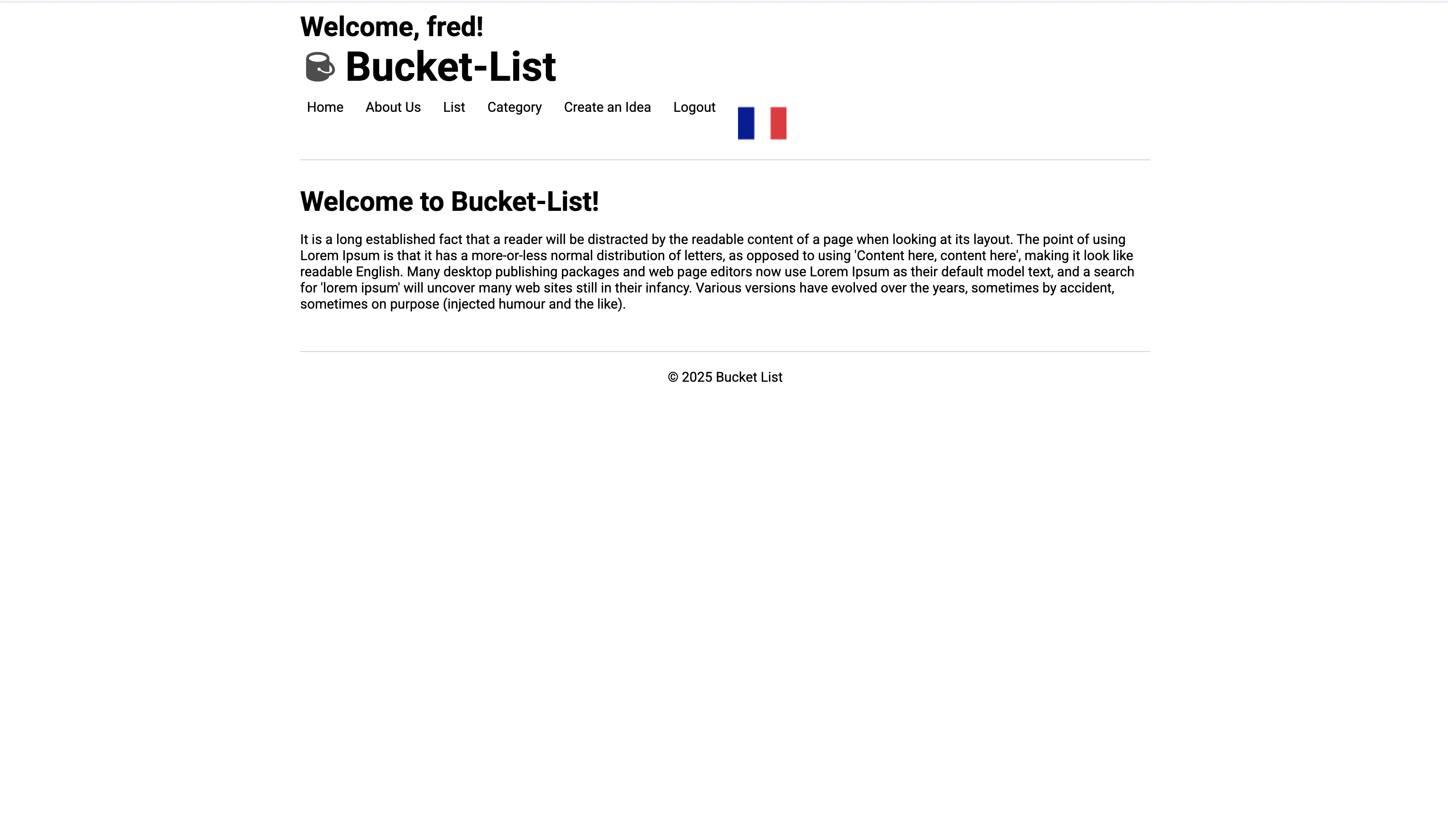 Projet Bucket List